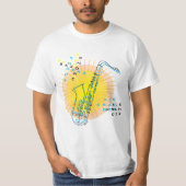 T-shirt Saxophone Illustration Cool Art moderne Saxophonis (Devant)