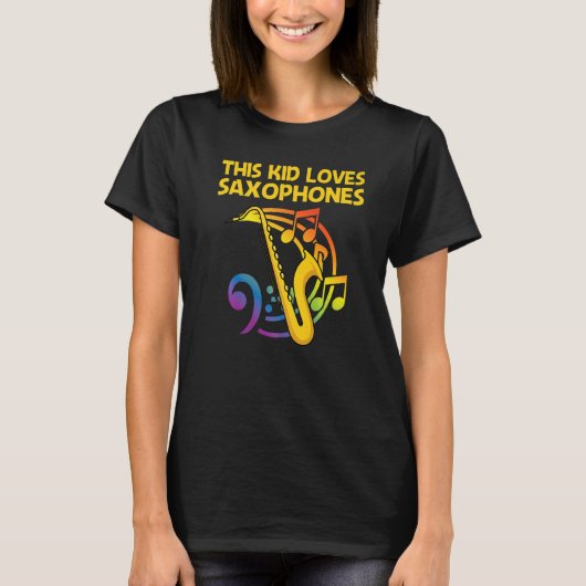 T-shirt Saxophone Kids Tlers Reed Instrument (Devant)