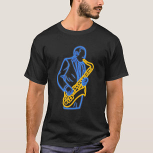 T-shirt Saxophone Lecteur Jazz Musicien Saxophoniste Saxop