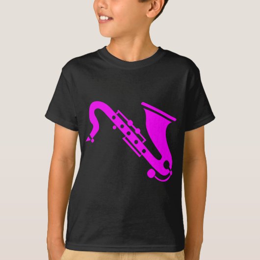 T-shirt Saxophone - magenta (Devant)