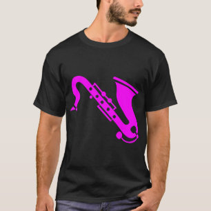 T-shirt Saxophone - magenta