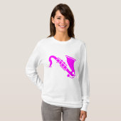 T-shirt Saxophone - magenta (Devant entier)