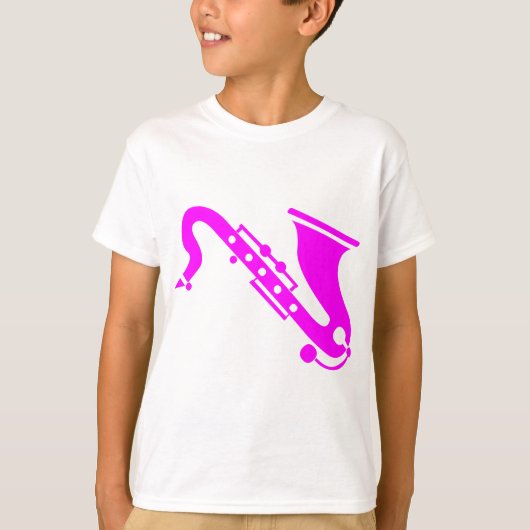 T-shirt Saxophone - magenta (Devant)