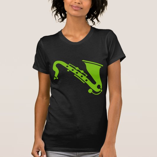 T-shirt Saxophone - Martian Green (Devant)