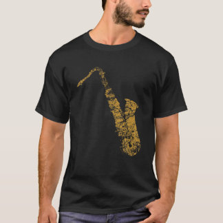 T-shirt Saxophone Motif For Jazz Musicians Saxophone Playe