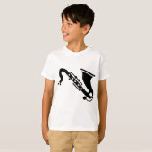 T-shirt Saxophone - Noir (Devant entier)