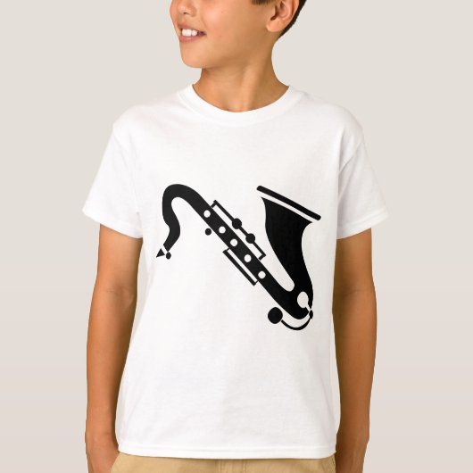 T-shirt Saxophone - Noir (Devant)