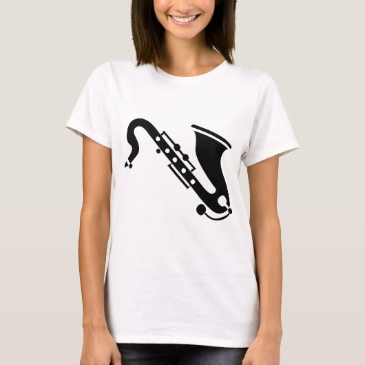 T-shirt Saxophone - Noir (Devant)