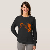 T-shirt Saxophone - Orange (Devant entier)