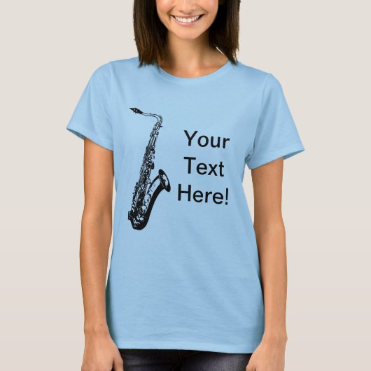 T-shirt Saxophone personnalisé (Devant)