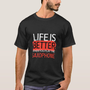 T-shirt Saxophone Play Instrumentalistes
