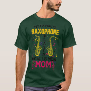 T-shirt Saxophone Player Mère Funny Jazz Music Musician Gr