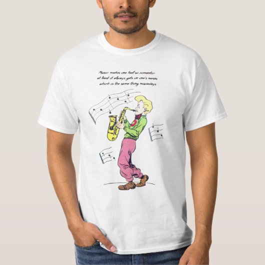 T-shirt Saxophone Player Music Citations de bande dessinée (Devant)