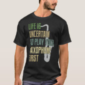 T-shirt Saxophone Player Retro Style (Devant)