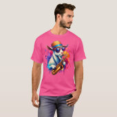 T-shirt Saxophone Playing Goat With Sunglasses (Devant entier)