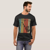 T-shirt Saxophone rétro (Devant entier)