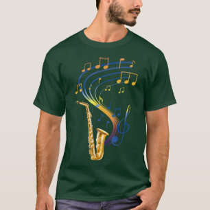 T-shirt Saxophone rétro Musique de jazz Saxophoniste, Saxo