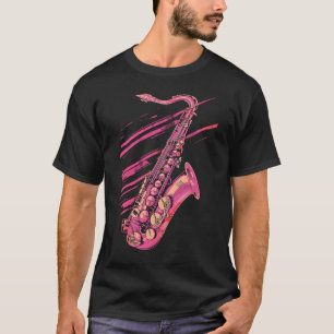 T-shirt Saxophone rose