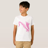 T-shirt Saxophone - rose (Devant entier)