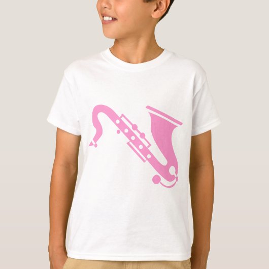T-shirt Saxophone - rose (Devant)