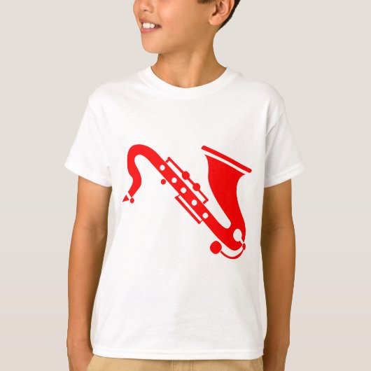 T-shirt Saxophone - Rouge (Devant)