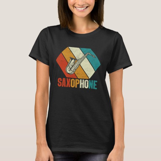T-shirt Saxophone Saxaphone Player Music Jazz Tenor 3 (Devant)