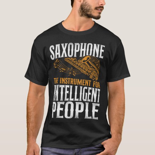 T-shirt Saxophone Saxophone L'Instrument Pour Intelligent (Devant)