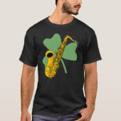 T-shirt Saxophone shamrock (Devant)