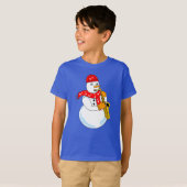 T-shirt Saxophone Snowman (Devant entier)