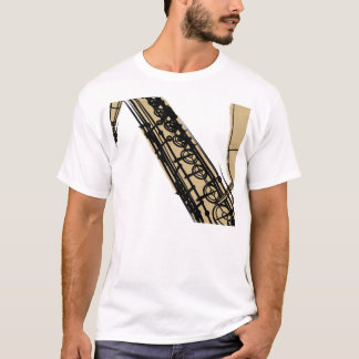 T-shirt saxophone ténor kaki