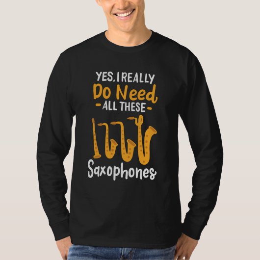 T-shirt Saxophone Types (Devant)