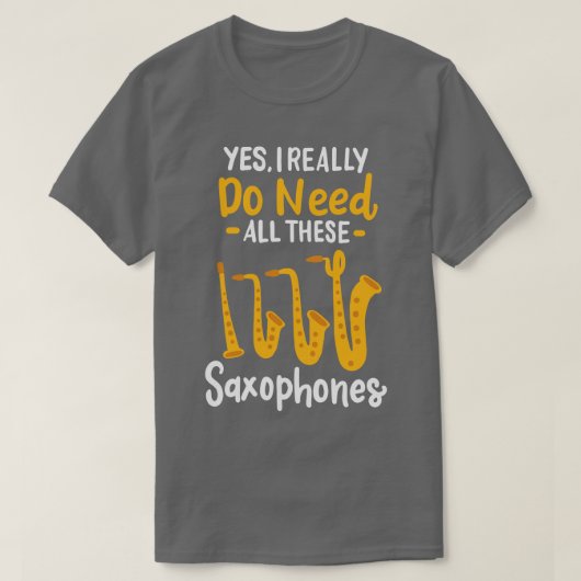 T-shirt Saxophone Types 3 (Design devant)