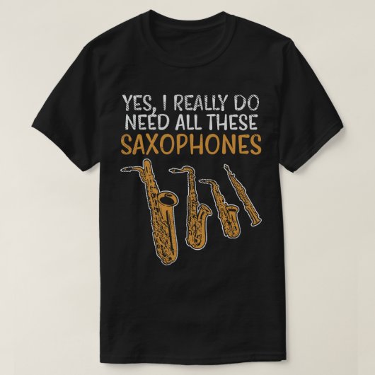T-shirt Saxophone Types 4 (Design devant)