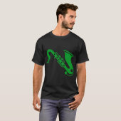 T-shirt Saxophone - Vert gazon (Devant entier)