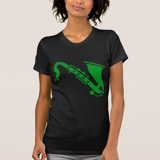 T-shirt Saxophone - Vert herbe (Devant)