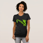 T-shirt Saxophone - Vert Martien (Devant entier)