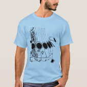 T-shirt Saxophones Jazz Vintage Illustration (Devant)