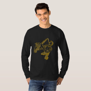 T-shirt Saxophoniste élégant