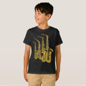 T-shirt Saxophoniste instrument de musique Saxophone Lecte (Devant entier)