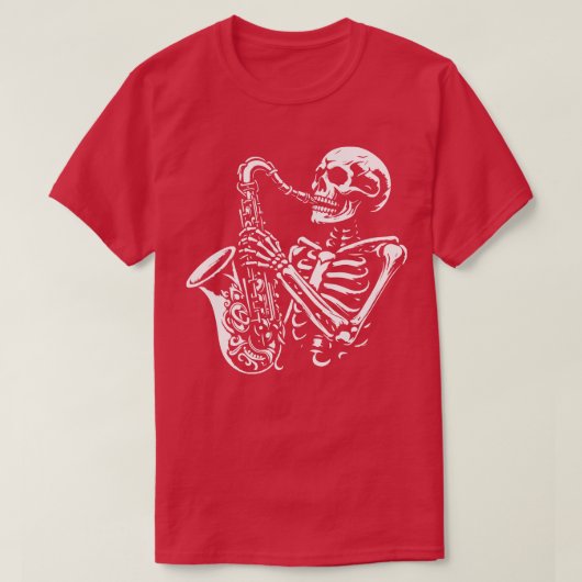 T-shirt saxophoniste mort (Design devant)