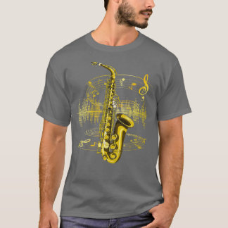 T-shirt Saxophoniste Musique Jazz Instrument Saxophone