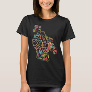T-shirt Saxophoniste Saxophone Et Musicien
