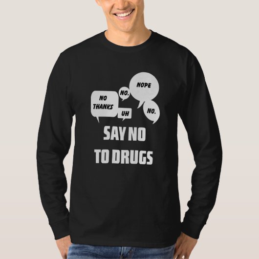 T-shirt Say No To Drugs Red Ribbon Week (Devant)