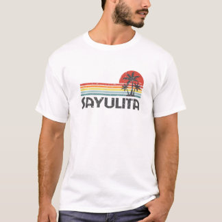 T-shirt Sayulita Mexique Plage mexicaine Retro Sunset Vint