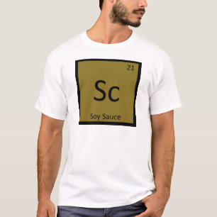 T-shirt Sc - Chimie de la sauce de soja Symbole de table p