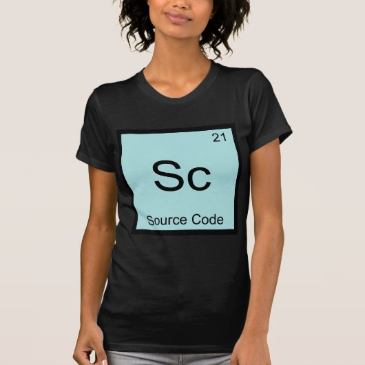 T-shirt Sc - Code Source Symbole d'élément de chimie drôle (Devant)