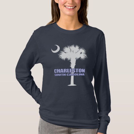 T-shirt SC Palmetto & Croissant (Charleston) (Devant)