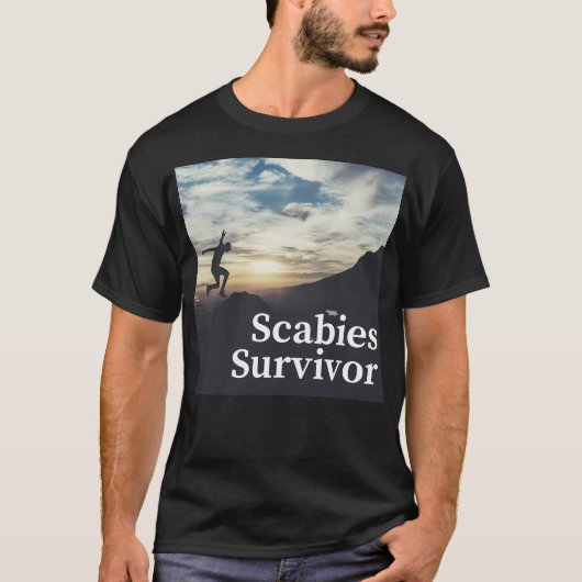 T-shirt Scabies Survivor (Devant)