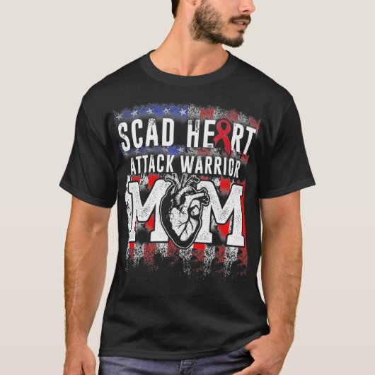 T-shirt SCAD Attaque cardiaque Survivant Force Guerrier Pr (Devant)