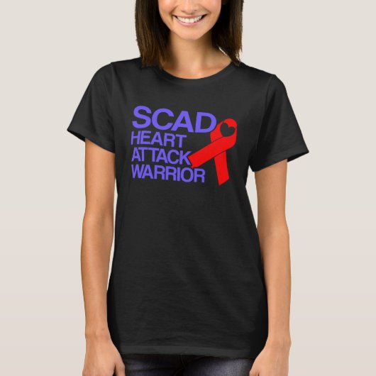 T-shirt SCAD Attaque cardiaque Survivor Guerrier Sensibili (Devant)